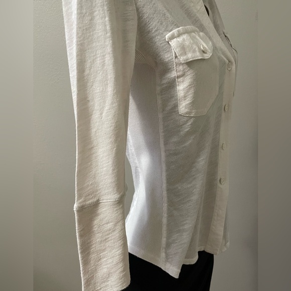 James Perse cotton button down T shirt - ombré color - size 0 - Picture 2 of 6